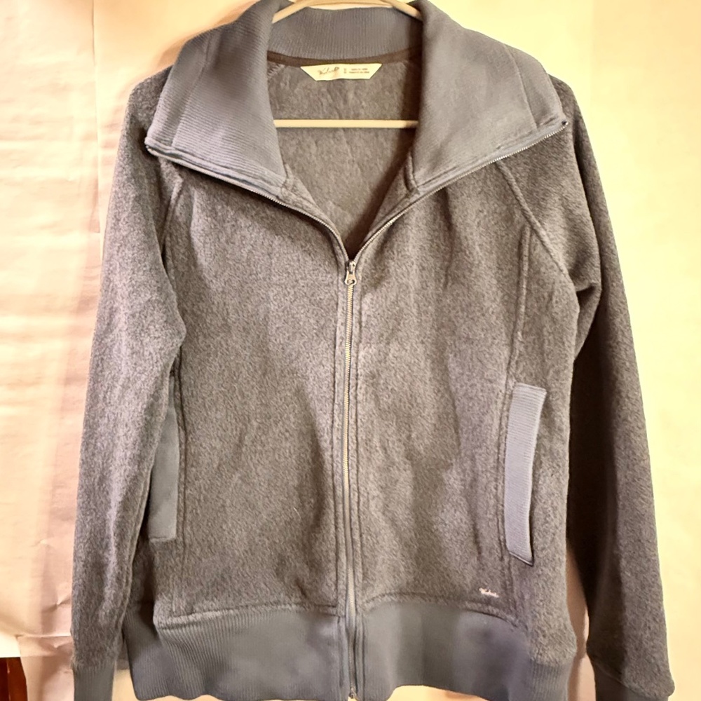 🩶 Woolrich Zip-Up Fleece Jacket – Blue/Gray | Size M